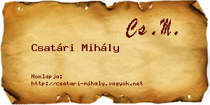 Csatári Mihály névjegykártya
