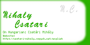 mihaly csatari business card